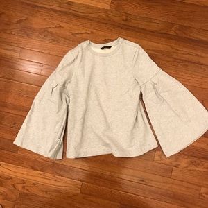Banana republic grey sweater with bell sleeves